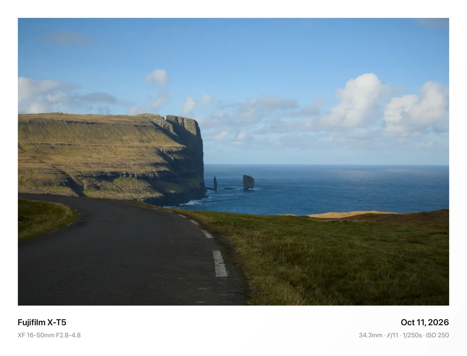 A coastal road framed in Classic